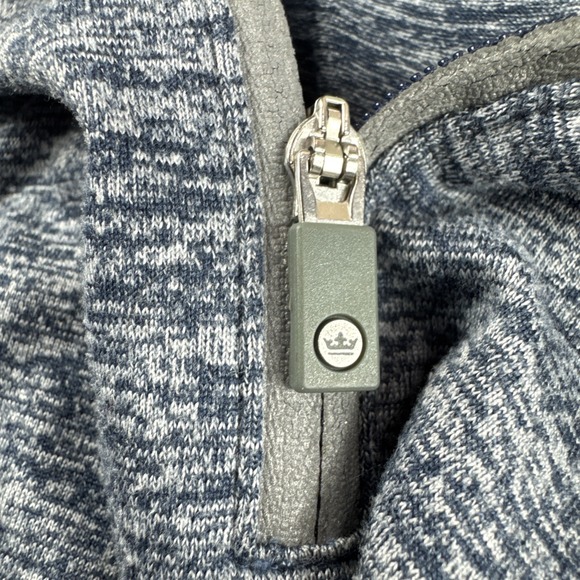 Peter Millar Sydney Stretch Pullover Men S Blue Heather 1/4 Zip Long Sleeve Golf - Picture 6 of 7